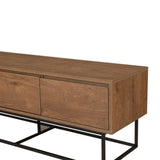 Set mobilă pentru sufragerie Laxus Takım 14, Nuc - Negru, 140x40x50 cm
