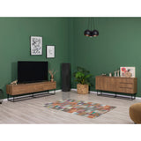 Set mobilă pentru sufragerie Laxus Takım 20, Nuc - Negru, 90x39x40 cm