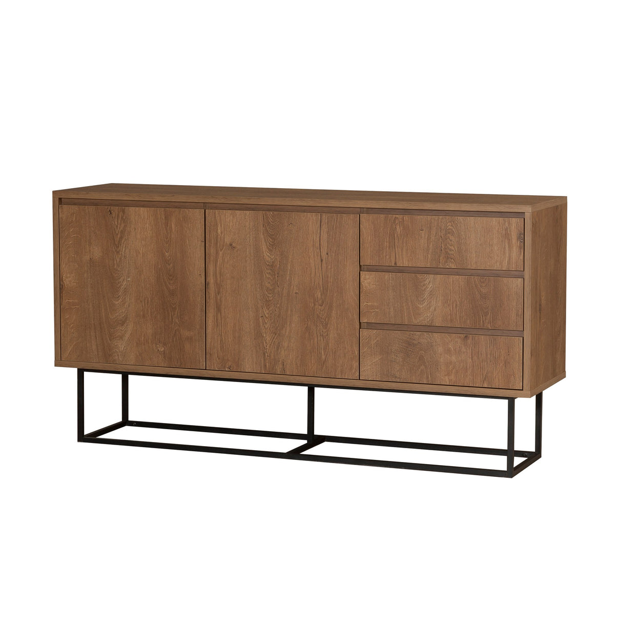 Set mobilă pentru sufragerie Laxus Takım 20, Nuc - Negru, 90x39x40 cm
