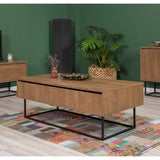 Set mobilă pentru sufragerie Laxus Takım 22, Nuc - Negru, 90x39x40 cm
