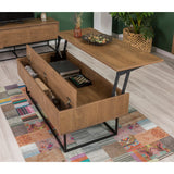 Set mobilă pentru sufragerie Laxus Takım 22, Nuc - Negru, 90x39x40 cm