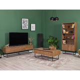 Set mobilă pentru sufragerie Laxus Takım 26, Nuc - Negru, 90x39x40 cm