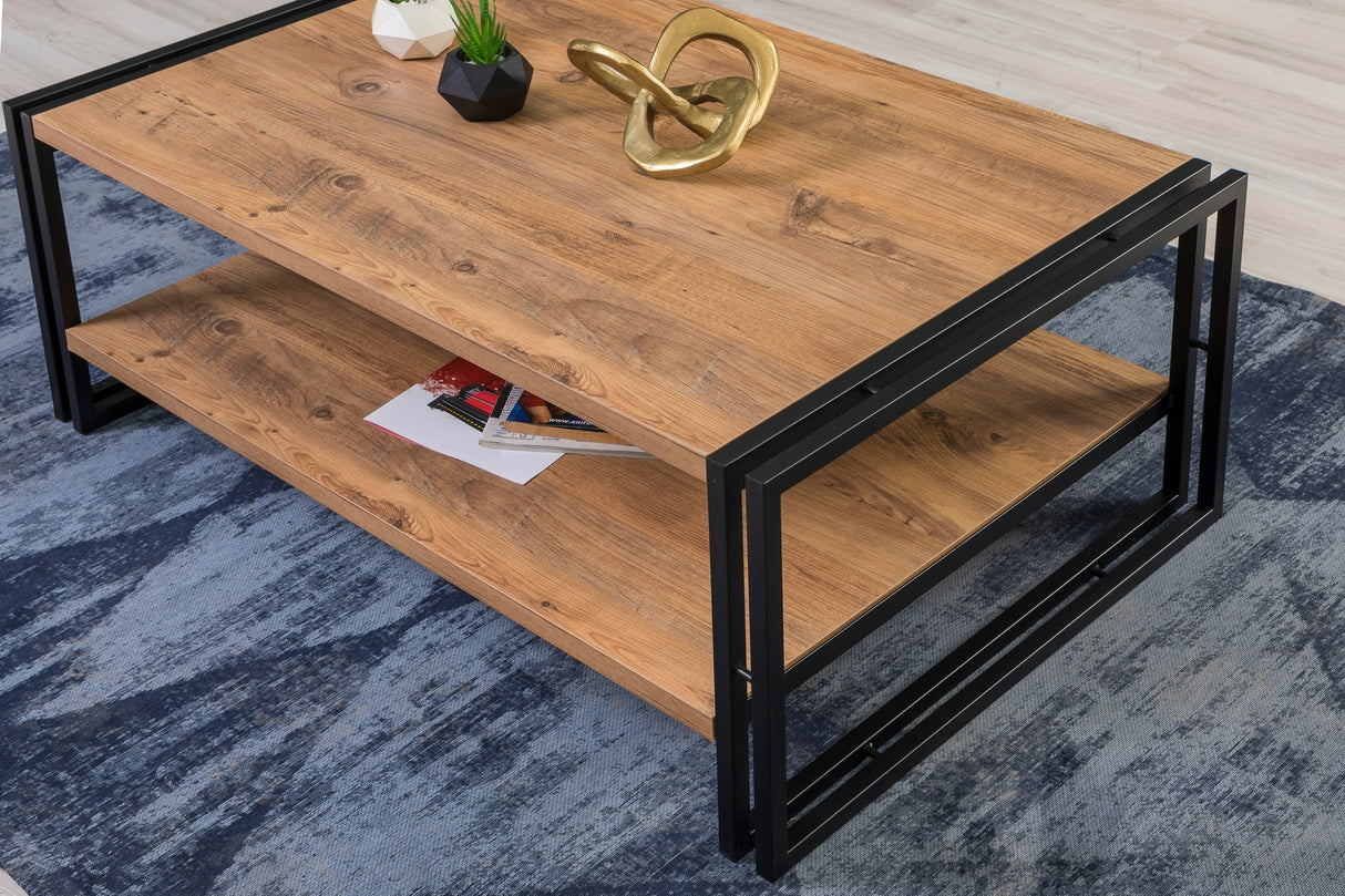 Set mobilă pentru sufragerie Cosmo Takım 23, Pin atlantic - Negru, 180x45x50 cm