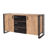 Set mobilă pentru sufragerie Cosmo Takım 23, Pin atlantic - Negru, 180x45x50 cm