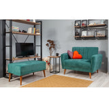 Canapea extensibilă Aqua, 2 locuri, Verde, 110x80x85 cm