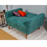 Canapea extensibilă Aqua, 2 locuri, Verde, 110x80x85 cm