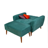 Canapea extensibilă Aqua, 2 locuri, Verde, 110x80x85 cm