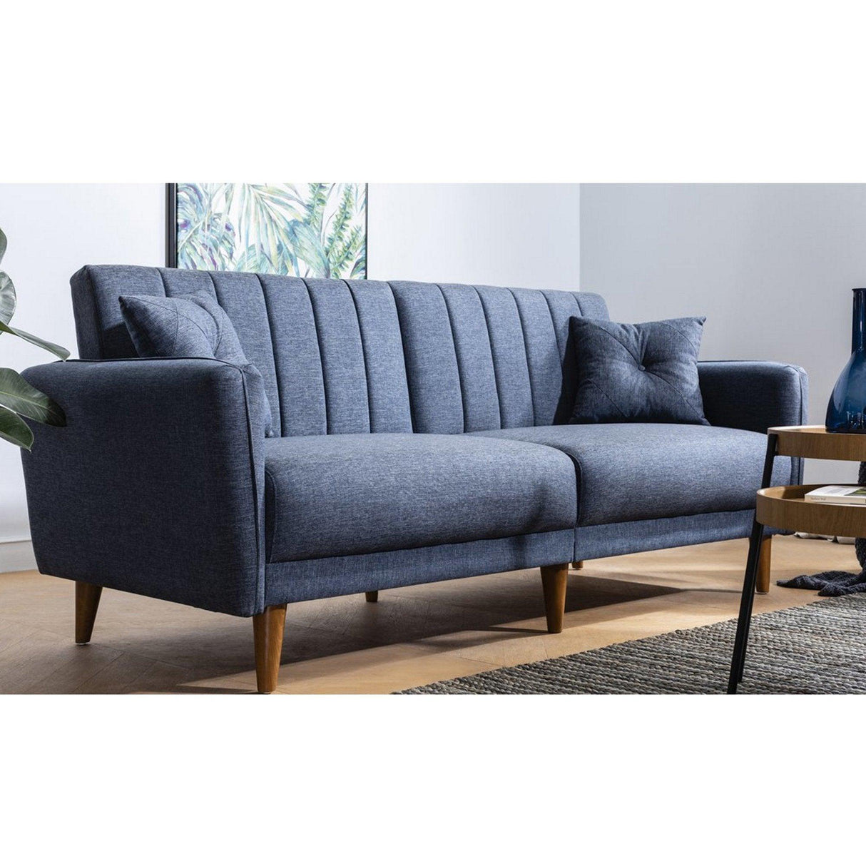 Canapea extensibilă Tetra, 3 locuri, Diverse culori - Albastru | SKU: 867UNQ1314 | Canapea extensibilă Tetra, 3 locuri, varianta Albastru, produs pentru amenajarea locuinței, disponibil online în România la CasaMob