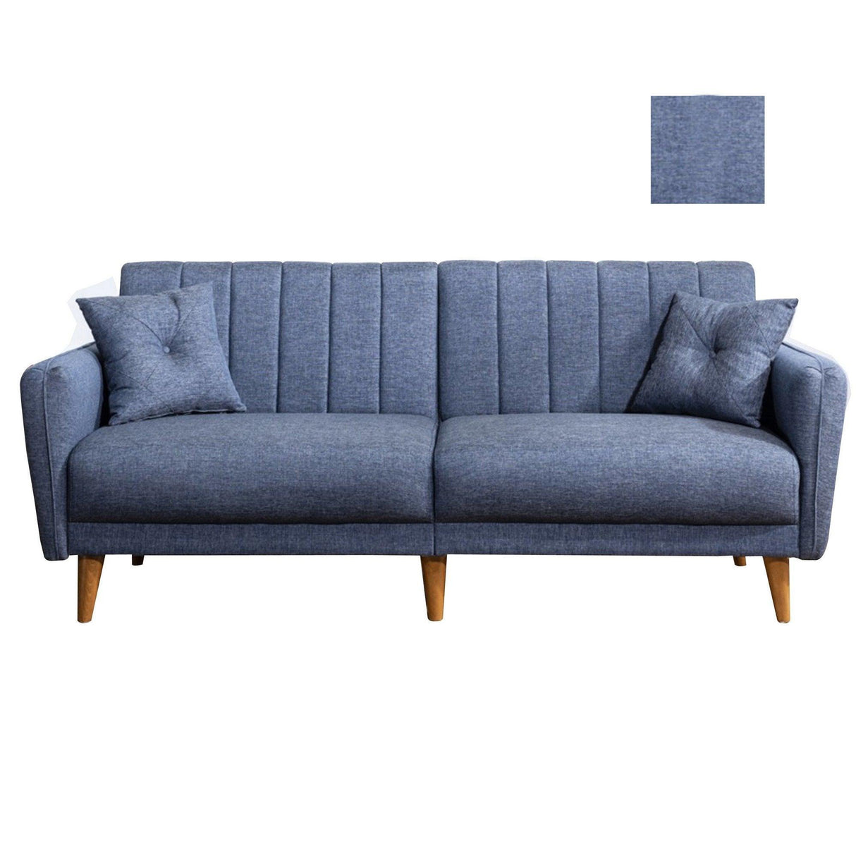 Canapea extensibilă Tetra, 3 locuri, Diverse culori - Albastru | SKU: 867UNQ1314 | Canapea extensibilă Tetra, 3 locuri, varianta Albastru, produs pentru amenajarea locuinței, disponibil online în România la CasaMob
