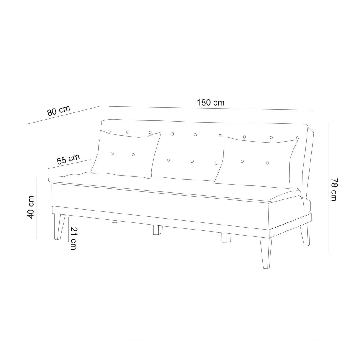 Canapea extensibilă 3 locuri Fuoco, Diverse culori, 180x80x78 cm - Albastru închis | SKU: 867UNQ1322 | Canapea extensibilă 3 locuri Fuoco, 180x80x78 cm, varianta Albastru închis, produs pentru amenajarea locuinței, disponibil online în România la CasaMob