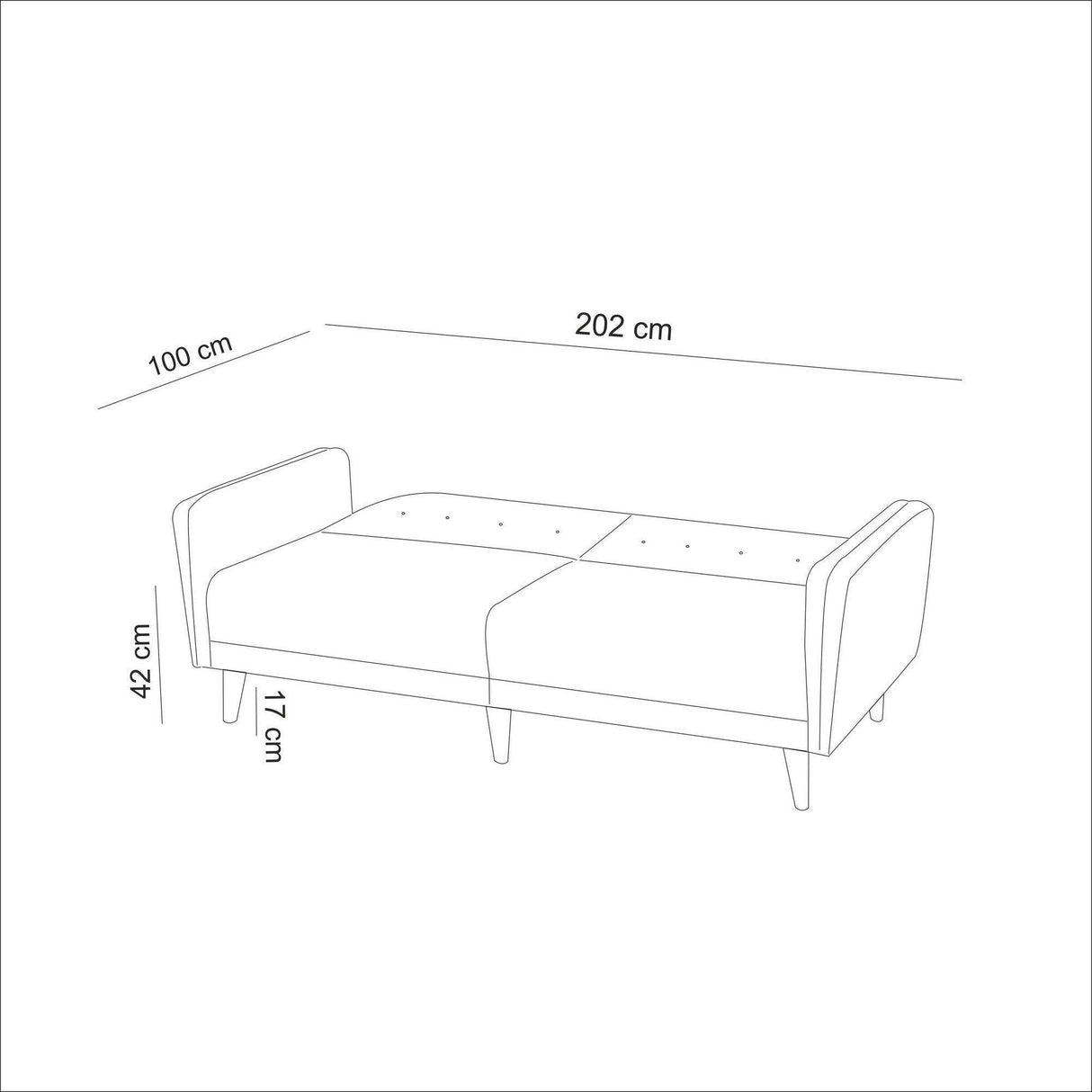 Canapea extensibilă Aria, 3 locuri, Diverse culori, 205x80x85 cm - Albastru | SKU: 867UNQ1325 | Canapea extensibilă Aria, 3 locuri, 205x80x85 cm, varianta Albastru, produs pentru amenajarea locuinței, disponibil online în România la CasaMob