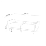 Canapea extensibilă Aria, 3 locuri, Diverse culori, 205x80x85 cm - Albastru | SKU: 867UNQ1325 | Canapea extensibilă Aria, 3 locuri, 205x80x85 cm, varianta Albastru, produs pentru amenajarea locuinței, disponibil online în România la CasaMob