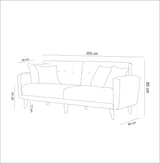 Canapea extensibilă Aria, 3 locuri, Diverse culori, 205x80x85 cm - Antracit | SKU: 867UNQ1326 | Canapea extensibilă Aria, 3 locuri, 205x80x85 cm, varianta Antracit, produs pentru amenajarea locuinței, disponibil online în România la CasaMob