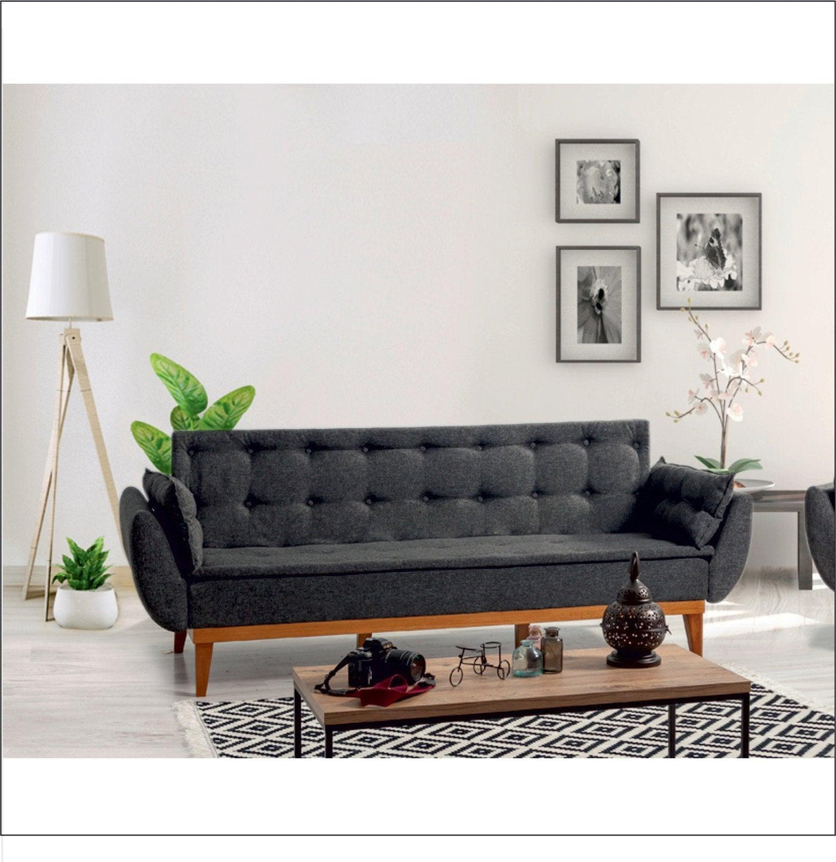 Canapea extensibilă 3 locuri Fiona, Diverse culori, 217x82x80 cm - Antracit | SKU: 867UNQ1327 | Canapea extensibilă 3 locuri Fiona, 217x82x80 cm, varianta Antracit, produs pentru amenajarea locuinței, disponibil online în România la CasaMob
