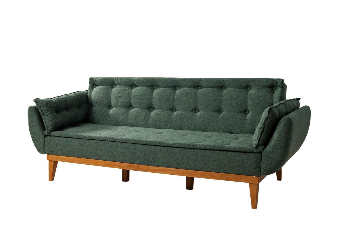 Canapea extensibilă 3 locuri Fiona, Diverse culori, 217x82x80 cm - Verde | SKU: 867UNQ1332 | Canapea extensibilă 3 locuri Fiona, 217x82x80 cm, varianta Verde, produs pentru amenajarea locuinței, disponibil online în România la CasaMob