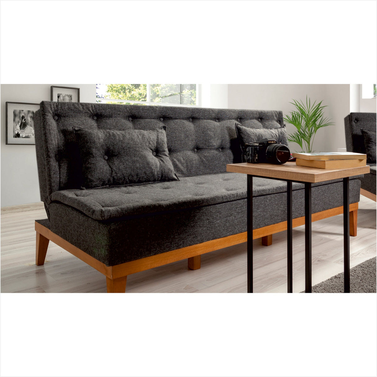 Canapea extensibilă 3 locuri Fuoco, Diverse culori, 184x80x80 cm - Antracit | SKU: 867UNQ1333 | Canapea extensibilă 3 locuri Fuoco, 184x80x80 cm, varianta Antracit, produs pentru amenajarea locuinței, disponibil online în România la CasaMob