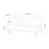 Canapea extensibilă 3 locuri Fuoco, Diverse culori, 184x80x80 cm - Verde | SKU: 867UNQ1338 | Canapea extensibilă 3 locuri Fuoco, 184x80x80 cm, varianta Verde, produs pentru amenajarea locuinței, disponibil online în România la CasaMob