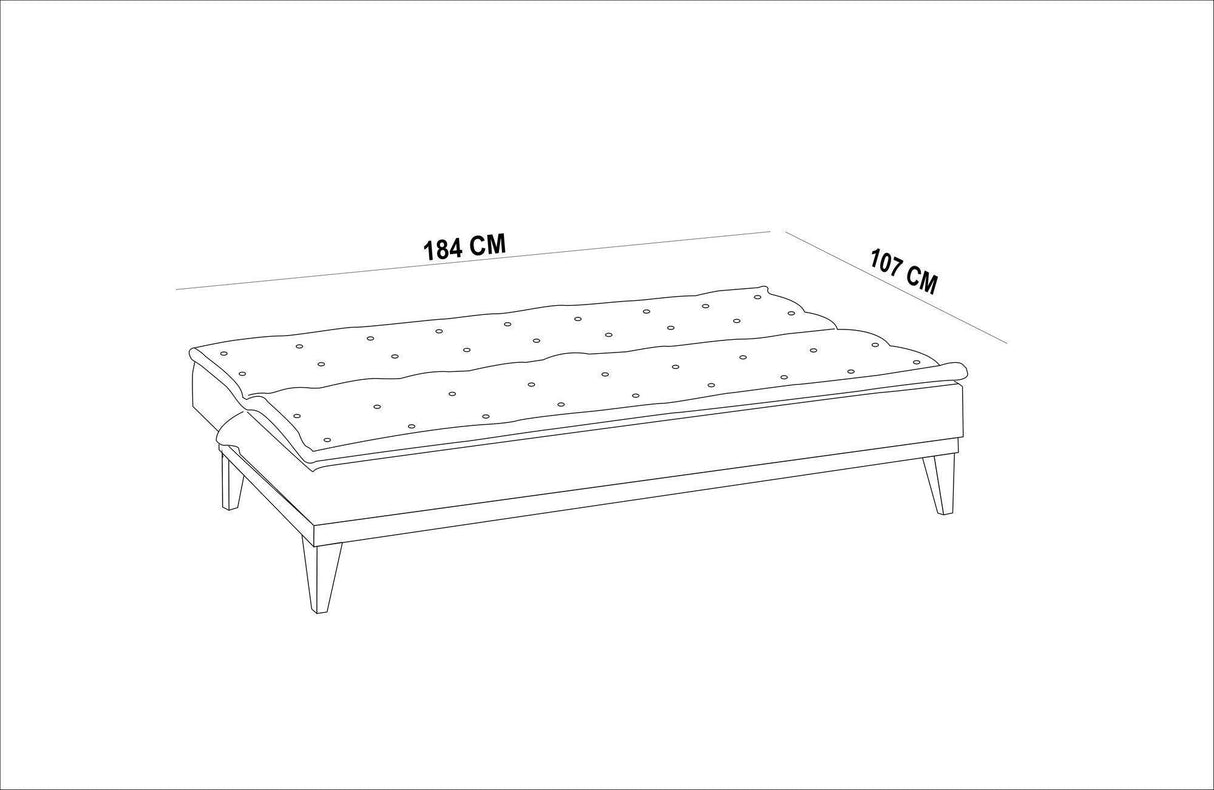 Canapea extensibilă 3 locuri Fuoco, Diverse culori, 184x80x80 cm - Verde | SKU: 867UNQ1338 | Canapea extensibilă 3 locuri Fuoco, 184x80x80 cm, varianta Verde, produs pentru amenajarea locuinței, disponibil online în România la CasaMob