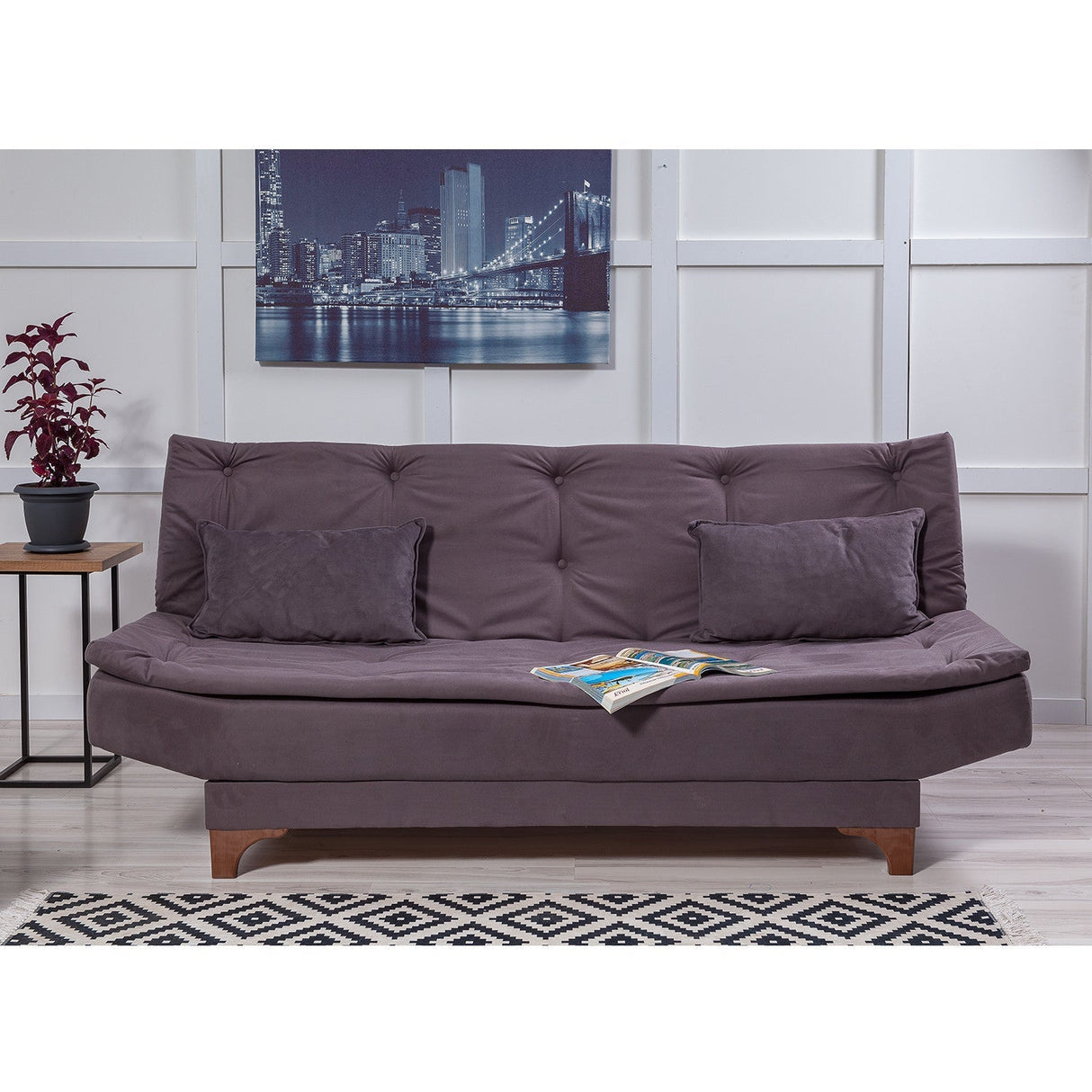 Canapea extensibilă 3 locuri Kelebek, Diverse culori, 190x85x90 cm - Antracit | SKU: 867UNQ1339 | Canapea extensibilă 3 locuri Kelebek, 190x85x90 cm, varianta Antracit, produs pentru amenajarea locuinței, disponibil online în România la CasaMob
