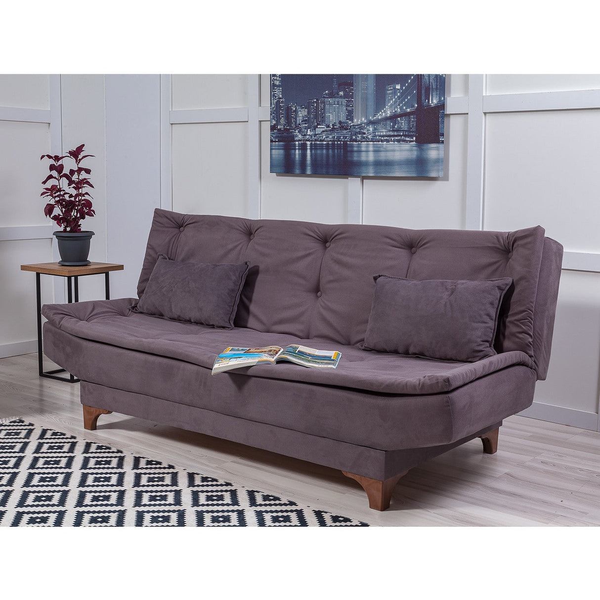 Canapea extensibilă 3 locuri Kelebek, Diverse culori, 190x85x90 cm - Antracit | SKU: 867UNQ1339 | Canapea extensibilă 3 locuri Kelebek, 190x85x90 cm, varianta Antracit, produs pentru amenajarea locuinței, disponibil online în România la CasaMob