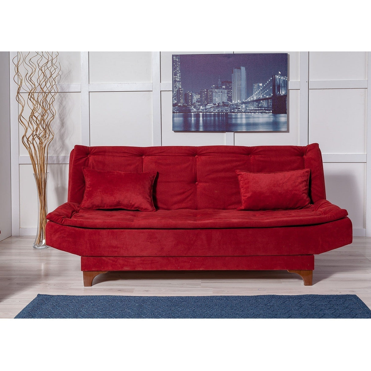 Canapea extensibilă 3 locuri Kelebek, Diverse culori, 190x85x90 cm - Bordo | SKU: 867UNQ1341 | Canapea extensibilă 3 locuri Kelebek, 190x85x90 cm, varianta Bordo, produs pentru amenajarea locuinței, disponibil online în România la CasaMob