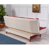 Canapea extensibilă 3 locuri Kelebek, Diverse culori, 190x85x90 cm - Bordo - Crem | SKU: 867UNQ1342 | Canapea extensibilă 3 locuri Kelebek, 190x85x90 cm, varianta Bordo - Crem, produs pentru amenajarea locuinței, disponibil online în România la CasaMob