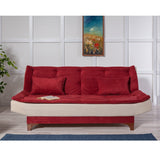 Canapea extensibilă 3 locuri Kelebek, Diverse culori, 190x85x90 cm - Bordo - Crem | SKU: 867UNQ1342 | Canapea extensibilă 3 locuri Kelebek, 190x85x90 cm, varianta Bordo - Crem, produs pentru amenajarea locuinței, disponibil online în România la CasaMob
