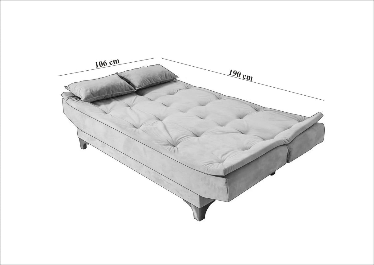 Canapea extensibilă 3 locuri Kelebek, Diverse culori, 190x85x90 cm - Bordo - Crem | SKU: 867UNQ1342 | Canapea extensibilă 3 locuri Kelebek, 190x85x90 cm, varianta Bordo - Crem, produs pentru amenajarea locuinței, disponibil online în România la CasaMob