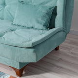 Canapea extensibilă 3 locuri Kelebek, Diverse culori, 190x85x90 cm - Verde marin | SKU: 867UNQ1343 | Canapea extensibilă 3 locuri Kelebek, 190x85x90 cm, varianta Verde marin, produs pentru amenajarea locuinței, disponibil online în România la CasaMob