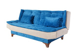 Canapea extensibilă 3 locuri Kelebek, Diverse culori, 190x85x90 cm - Albastru închis - Crem | SKU: 867UNQ1347 | Canapea extensibilă 3 locuri Kelebek, 190x85x90 cm, varianta Albastru închis - Crem, produs pentru amenajarea locuinței, disponibil online în România la CasaMob