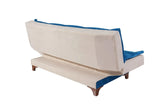 Canapea extensibilă 3 locuri Kelebek, Diverse culori, 190x85x90 cm - Albastru închis - Crem | SKU: 867UNQ1347 | Canapea extensibilă 3 locuri Kelebek, 190x85x90 cm, varianta Albastru închis - Crem, produs pentru amenajarea locuinței, disponibil online în România la CasaMob