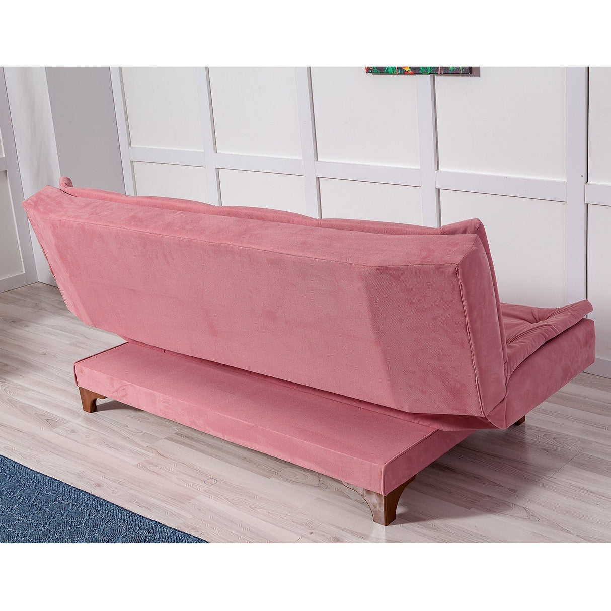Canapea extensibilă 3 locuri Kelebek, Diverse culori, 190x85x90 cm - Roz | SKU: 867UNQ1348 | Canapea extensibilă 3 locuri Kelebek, 190x85x90 cm, varianta Roz, produs pentru amenajarea locuinței, disponibil online în România la CasaMob