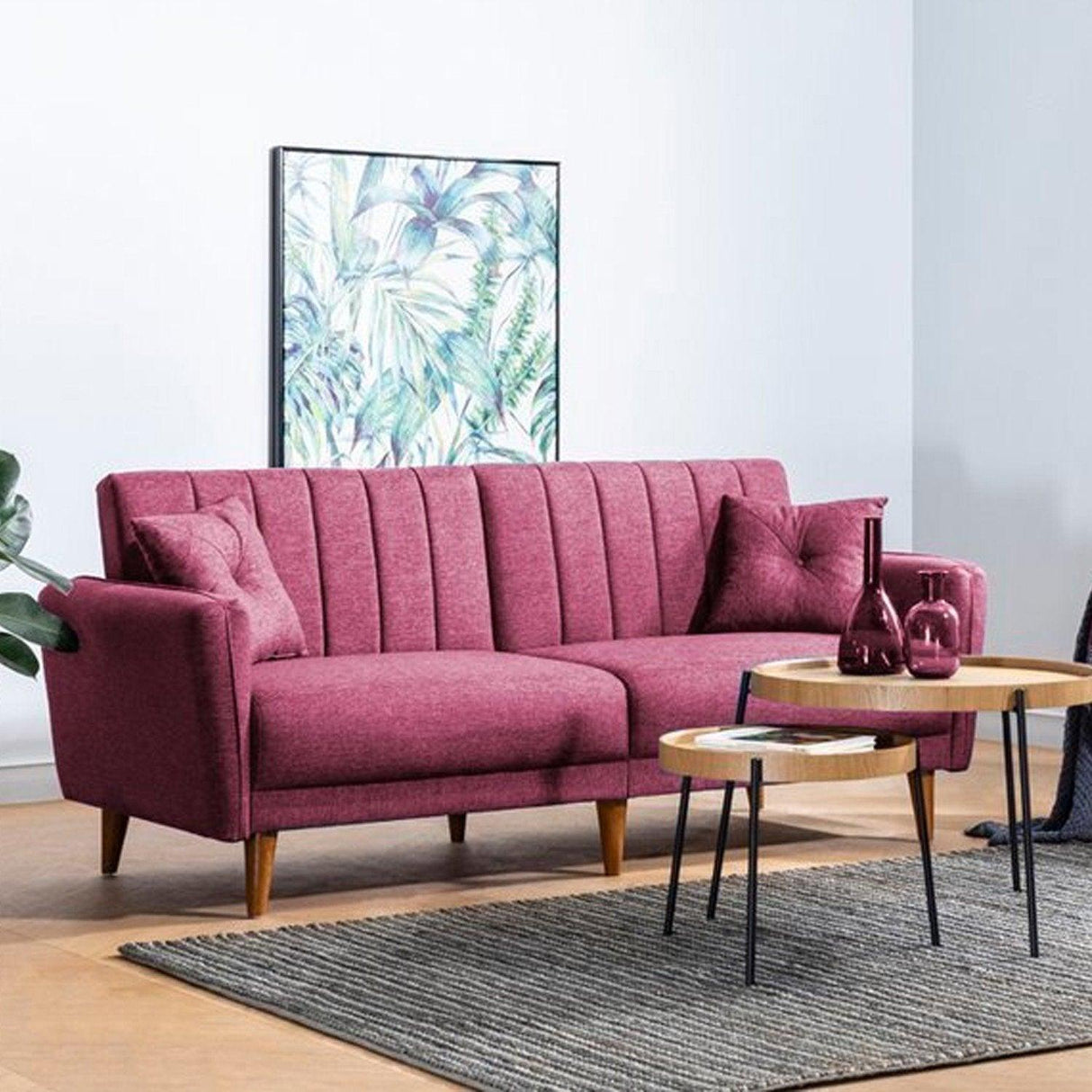 Canapea extensibilă Tetra, 3 locuri, Diverse culori - Roșu | SKU: 867UNQ1358 | Canapea extensibilă Tetra, 3 locuri, varianta Roșu, produs pentru amenajarea locuinței, disponibil online în România la CasaMob