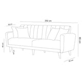 Canapea extensibilă Tetra, 3 locuri, Diverse culori - Verde | SKU: 867UNQ1359 | Canapea extensibilă Tetra, 3 locuri, varianta Verde, produs pentru amenajarea locuinței, disponibil online în România la CasaMob
