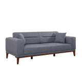 Canapea extensibilă 3 locuri Liones, 35, Gri închis, 223x94x82 cm