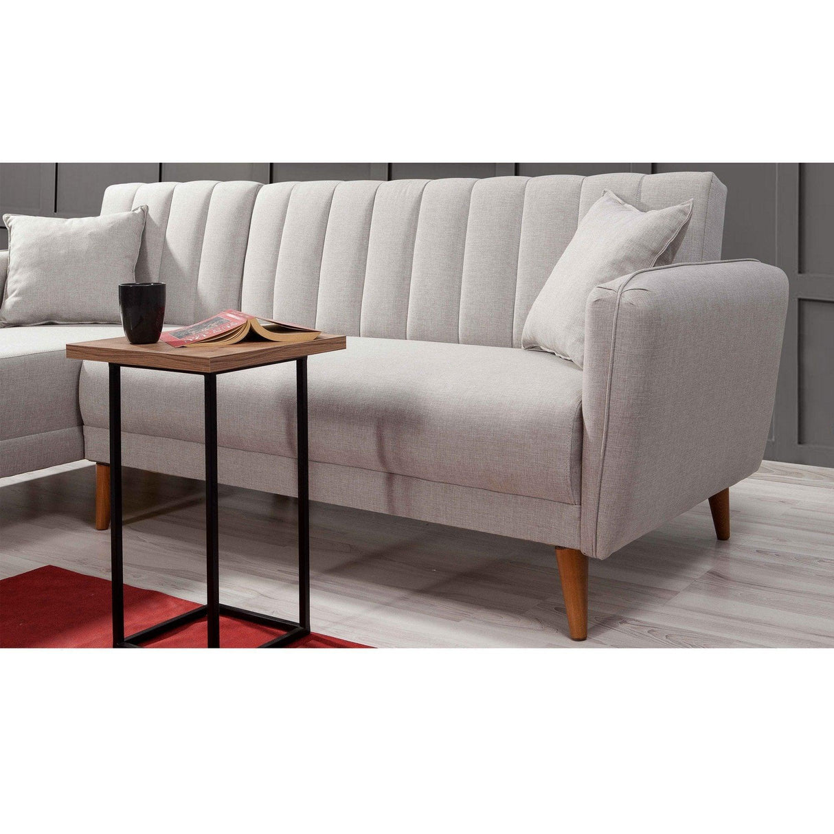 Canapea extensibilă Aqua, Colț, Stânga, Diverse culori, 225x150x85 cm - Crem | SKU: 867UNQ1401 | Canapea extensibilă Aqua, Colț, Stânga, 225x150x85 cm, varianta Crem, produs pentru amenajarea locuinței, disponibil online în România la CasaMob
