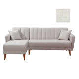 Canapea extensibilă Aqua, Colț, Stânga, Diverse culori, 225x150x85 cm - Crem | SKU: 867UNQ1401 | Canapea extensibilă Aqua, Colț, Stânga, 225x150x85 cm, varianta Crem, produs pentru amenajarea locuinței, disponibil online în România la CasaMob