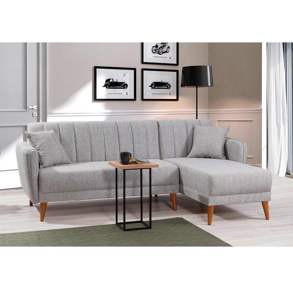 Canapea extensibilă Tetra, Colț, Dreapta, Diverse culori, 225x150x85 cm - Gri deschis | SKU: 867UNQ1402 | Canapea extensibilă Tetra, Colț, Dreapta, 225x150x85 cm, varianta Gri deschis, produs pentru amenajarea locuinței, disponibil online în România la CasaMob