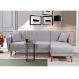Canapea extensibilă Tetra, Colț, Dreapta, Diverse culori, 225x150x85 cm - Gri deschis | SKU: 867UNQ1402 | Canapea extensibilă Tetra, Colț, Dreapta, 225x150x85 cm, varianta Gri deschis, produs pentru amenajarea locuinței, disponibil online în România la CasaMob