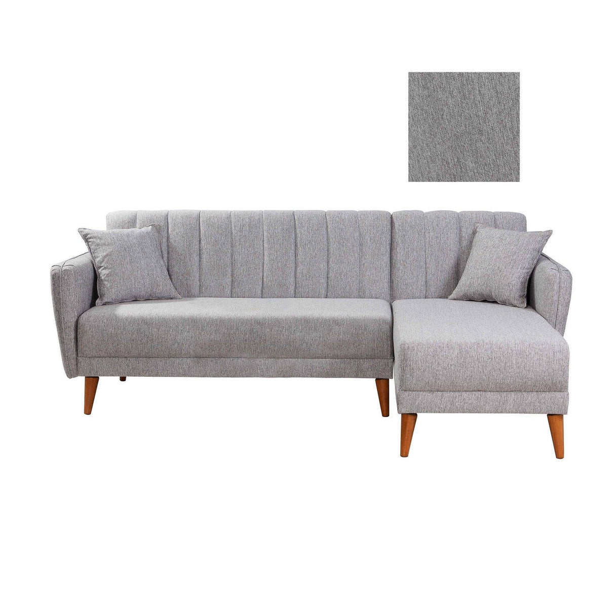 Canapea extensibilă Tetra, Colț, Dreapta, Diverse culori, 225x150x85 cm - Gri deschis | SKU: 867UNQ1402 | Canapea extensibilă Tetra, Colț, Dreapta, 225x150x85 cm, varianta Gri deschis, produs pentru amenajarea locuinței, disponibil online în România la CasaMob