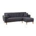 Gri închis | SKU: 867UNQ1404 | Canapea extensibilă Tetra, Colț, Dreapta, 225x150x85 cm, varianta Gri închis, produs pentru amenajarea locuinței, disponibil online în România la CasaMob