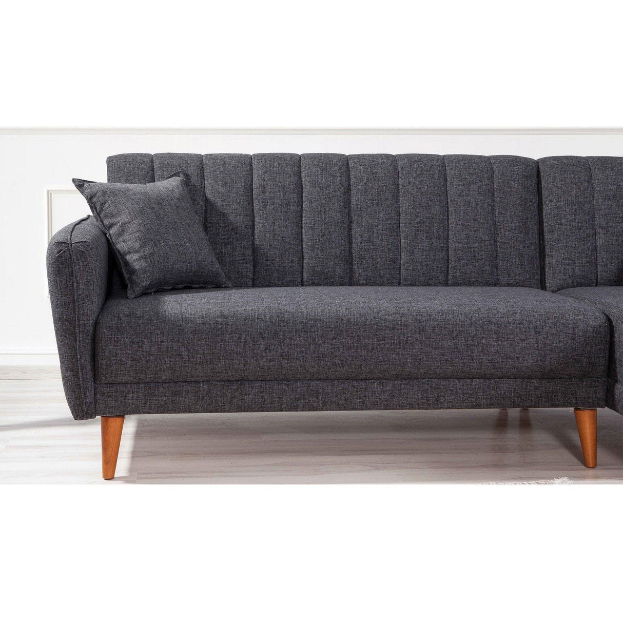 Canapea extensibilă Tetra, Colț, Dreapta, Diverse culori, 225x150x85 cm - Gri închis | SKU: 867UNQ1404 | Canapea extensibilă Tetra, Colț, Dreapta, 225x150x85 cm, varianta Gri închis, produs pentru amenajarea locuinței, disponibil online în România la CasaMob