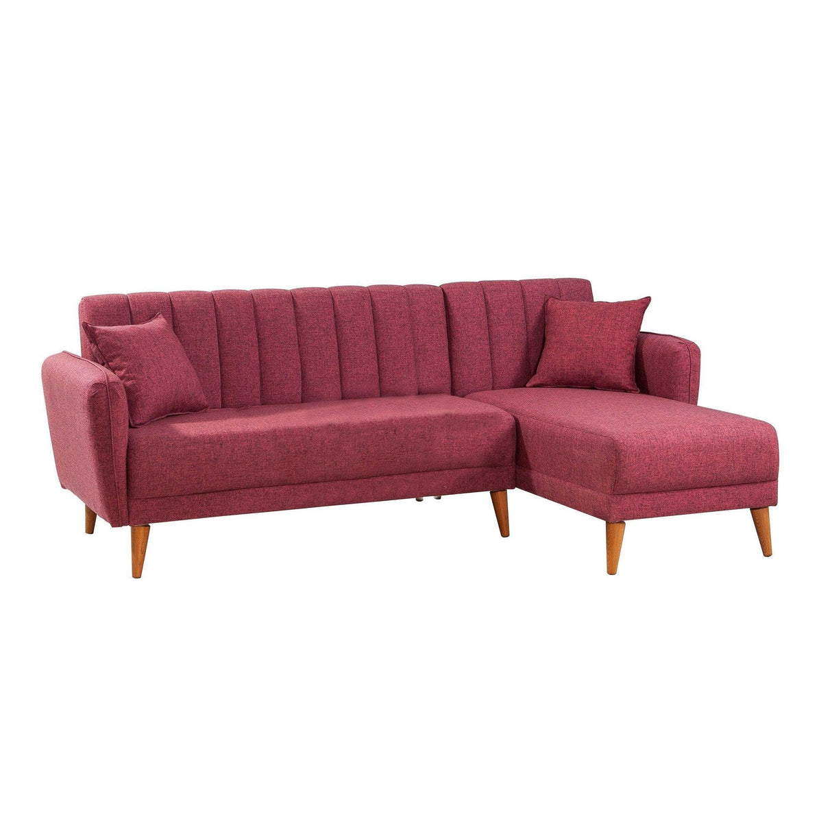 Canapea extensibilă Tetra, Colț, Dreapta, Diverse culori, 225x150x85 cm - Roșu | SKU: 867UNQ1406 | Canapea extensibilă Tetra, Colț, Dreapta, 225x150x85 cm, varianta Roșu, produs pentru amenajarea locuinței, disponibil online în România la CasaMob