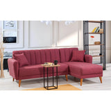 Canapea extensibilă Tetra, Colț, Dreapta, Diverse culori, 225x150x85 cm - Roșu | SKU: 867UNQ1406 | Canapea extensibilă Tetra, Colț, Dreapta, 225x150x85 cm, varianta Roșu, produs pentru amenajarea locuinței, disponibil online în România la CasaMob