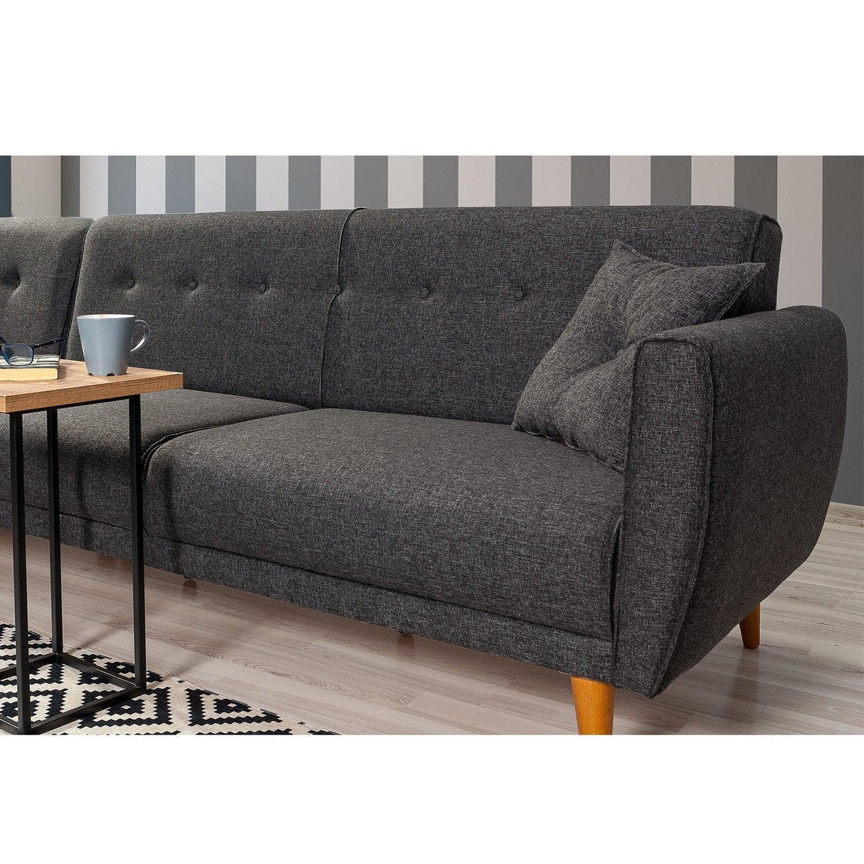 Canapea extensibilă Aria, Colț, Diverse culori, 277x175x86 cm - Antracit | SKU: 867UNQ1407 | Canapea extensibilă Aria, Colț, 277x175x86 cm, varianta Antracit, produs pentru amenajarea locuinței, disponibil online în România la CasaMob