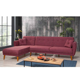Canapea extensibilă Aria, Colț, Diverse culori, 277x175x86 cm - Bordo | SKU: 867UNQ1408 | Canapea extensibilă Aria, Colț, 277x175x86 cm, varianta Bordo, produs pentru amenajarea locuinței, disponibil online în România la CasaMob