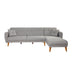 Gri deschis | SKU: 867UNQ1409 | Canapea extensibilă Aria, Colț, 277x175x86 cm, varianta Gri deschis, produs pentru amenajarea locuinței, disponibil online în România la CasaMob