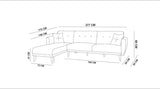 Canapea extensibilă Aria, Colț, Diverse culori, 277x175x86 cm - Gri închis | SKU: 867UNQ1410 | Canapea extensibilă Aria, Colț, 277x175x86 cm, varianta Gri închis, produs pentru amenajarea locuinței, disponibil online în România la CasaMob