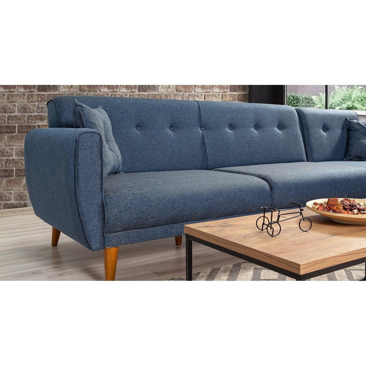 Canapea extensibilă Aria, Colț, Diverse culori, 277x175x86 cm - Albastru închis | SKU: 867UNQ1412 | Canapea extensibilă Aria, Colț, 277x175x86 cm, varianta Albastru închis, produs pentru amenajarea locuinței, disponibil online în România la CasaMob