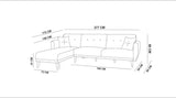 Canapea extensibilă Aria, Colț, Diverse culori, 277x175x86 cm - Albastru închis | SKU: 867UNQ1412 | Canapea extensibilă Aria, Colț, 277x175x86 cm, varianta Albastru închis, produs pentru amenajarea locuinței, disponibil online în România la CasaMob